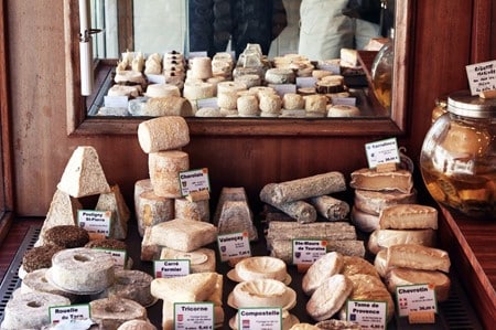 cheese at a french bakery