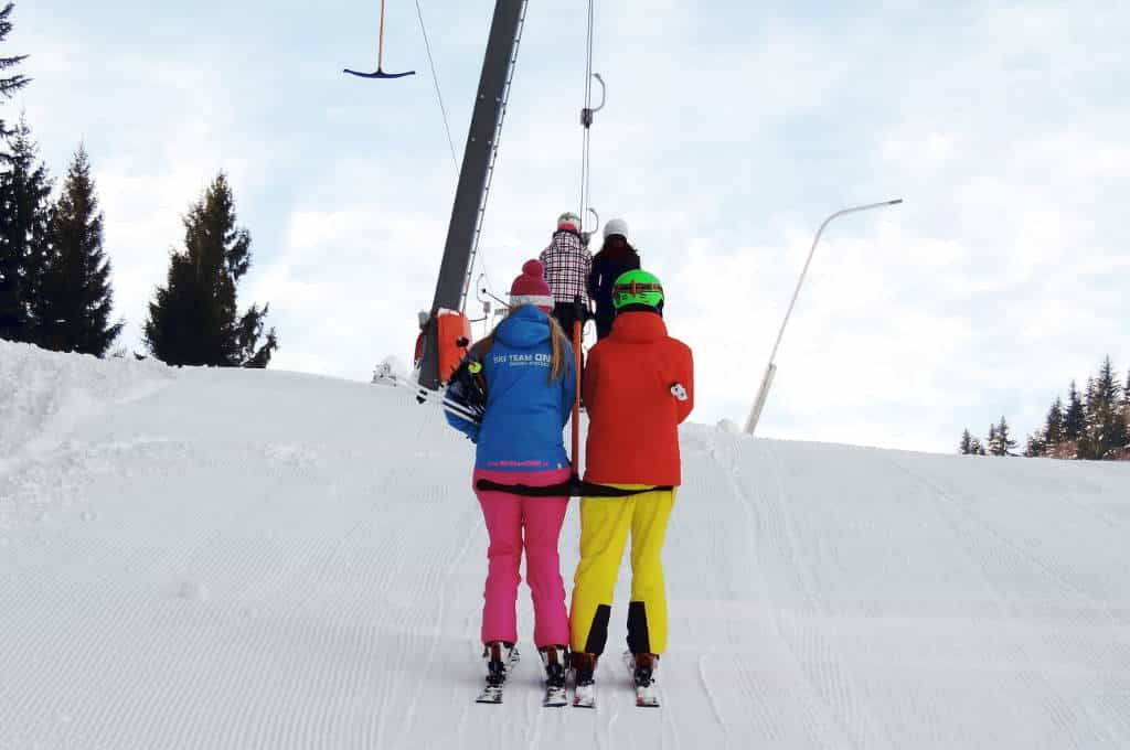Women on Ski Lift